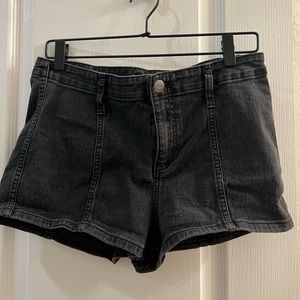 Black high waisted jean shorts